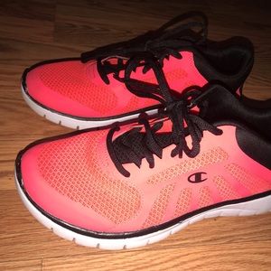 Noen Pink Orange/Black Champion Running Shoes